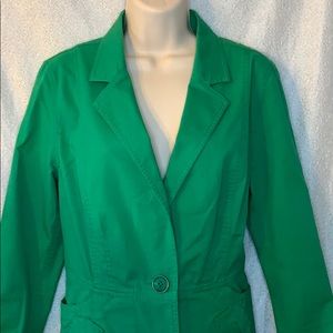 CABI Green Single Button Blazer Jacket